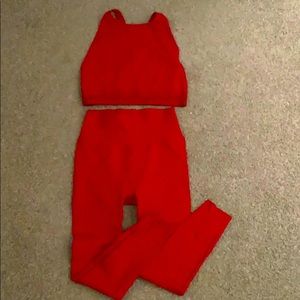 Fabletics Sculpt Knit Set / Top M Bottoms L